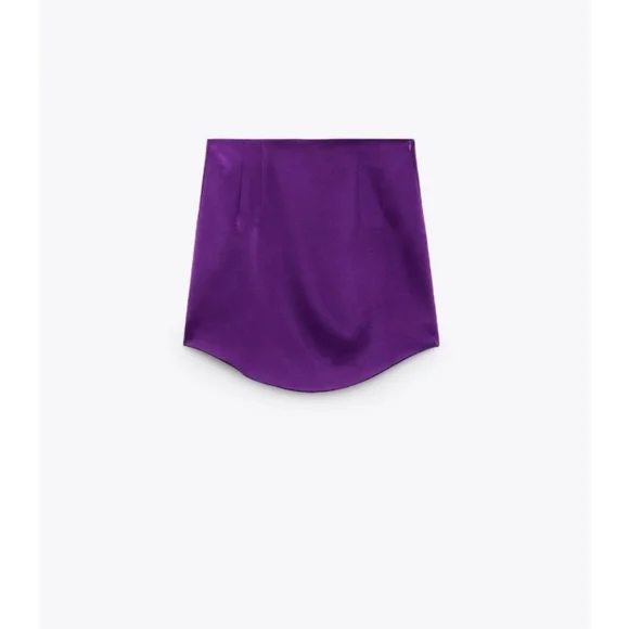 ZARA satin effect high waist skirt - Picture 5 of 9